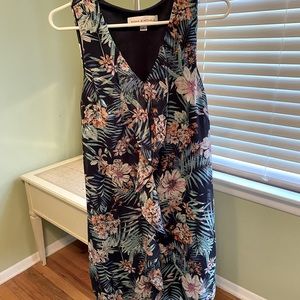 Navy floral summer dress - Small